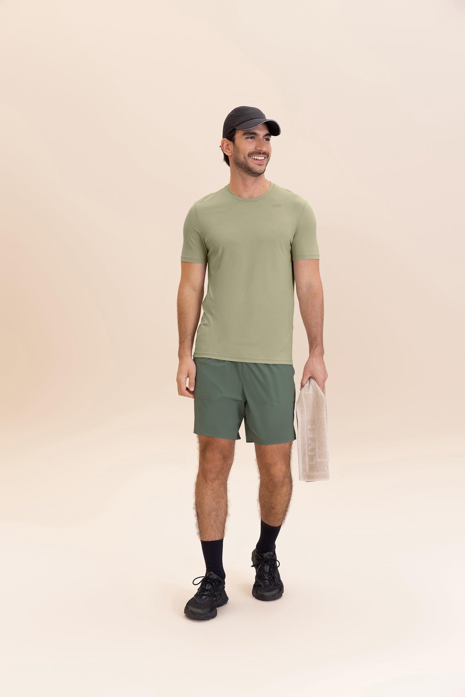 Breathable Bio Stretch Men's T-Shirt - Soft Comfort Fit Cotton Tee for Casual Wear, Gym & Outdoor Activities