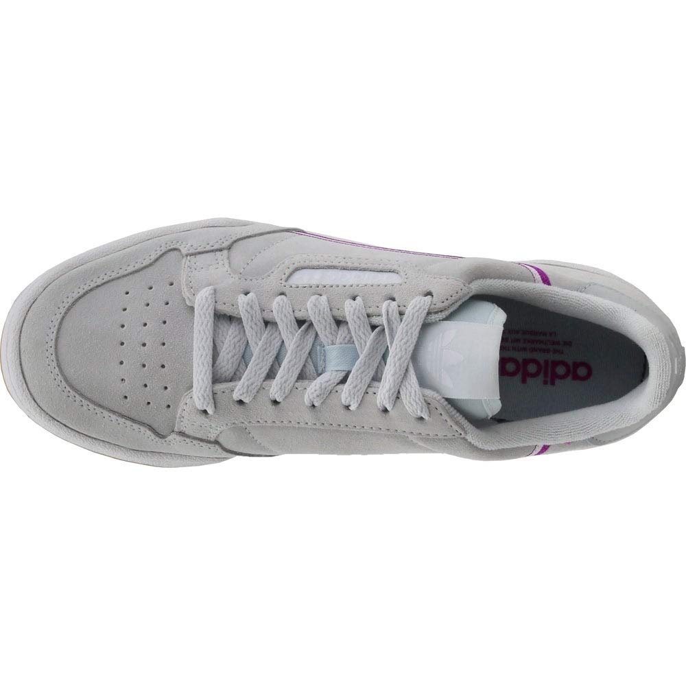 Adidas Women's Continental 80 Lace-Up Sneakers - Grey Casual Shoes Size 11 B | Retro Running Style for Everyday Wear, Gym & Street Fashion