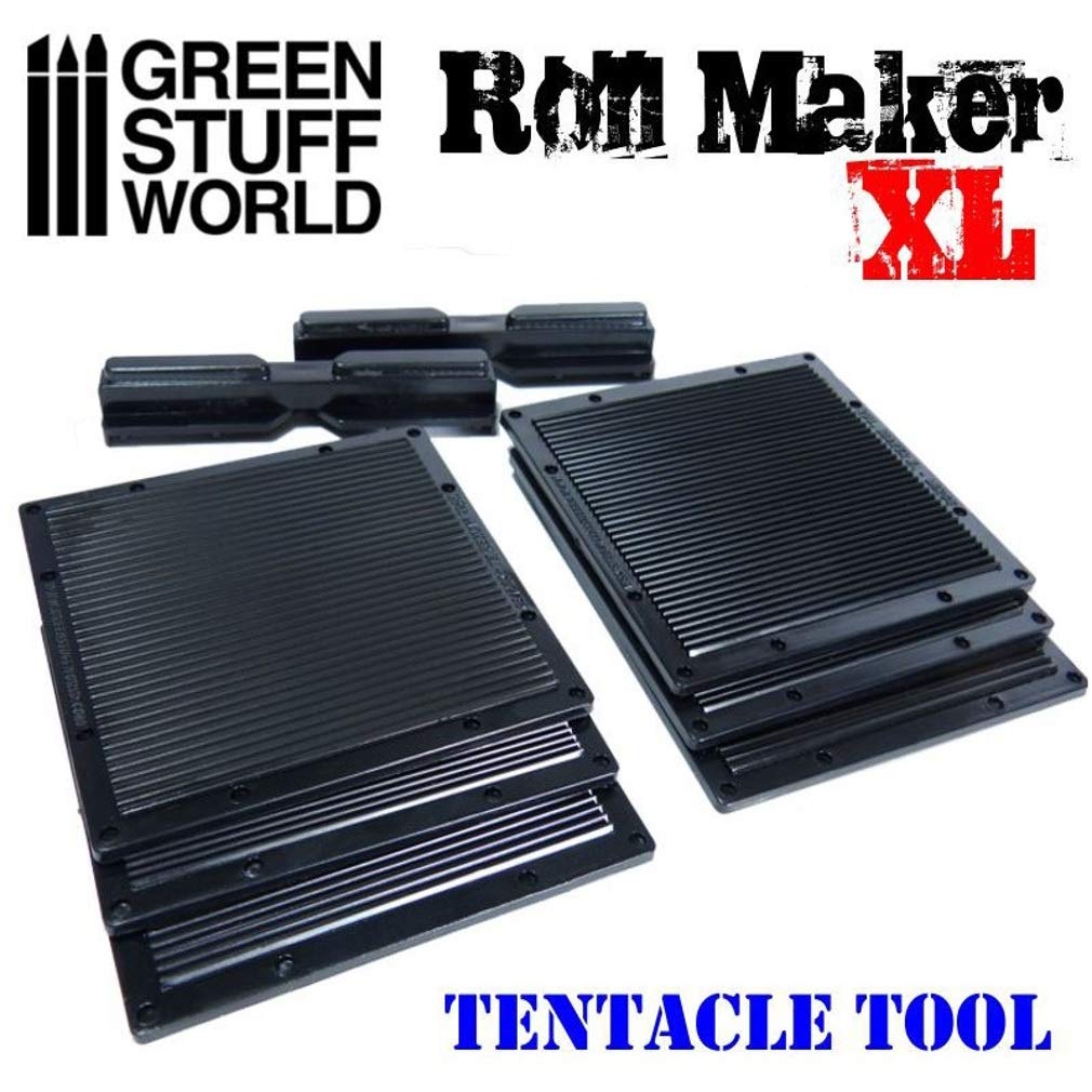 Green Stuff World Roll Maker Set XL Version 1527 - DIY Clay Texture Roller for Polymer Clay, Fondant & Resin Crafts - Perfect for Miniature Models, Jewelry Making & Cake Decorating