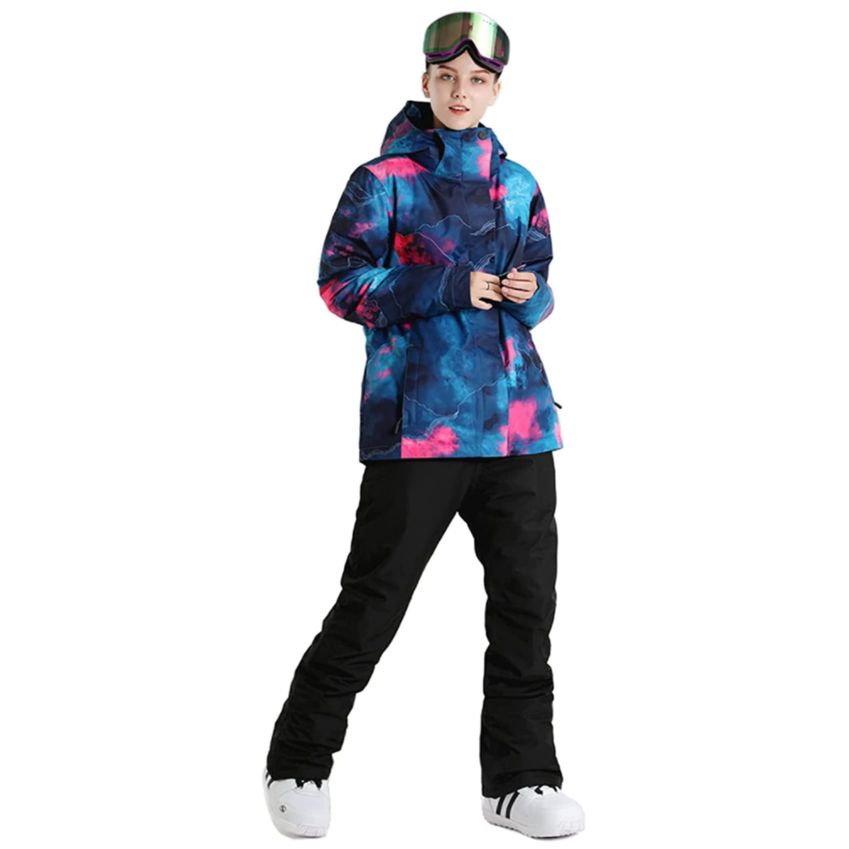 IMPHUT Women's Waterproof Ski Pants - Winter Snowboard Bib Overalls for Hiking & Snow Sports - Warm Insulated Snow Pants for Skiing & Outdoor Activities