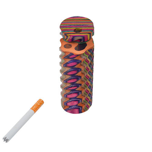 Premium Wooden Dugout with Bat Pipe - Compact & Portable One Hitter Box for Dry Herbs - Perfect for Travel, Hiking, and Outdoor Adventures