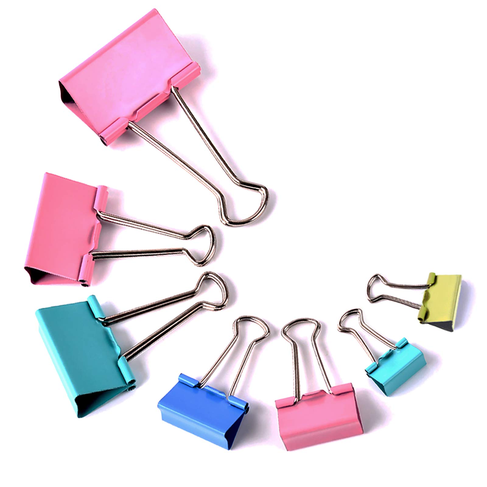 Lumeiy 162PCS Colorful Binder Clips Set - 4 Sizes Assorted Paper Clips for Office, School, Home Organization & Document Filing