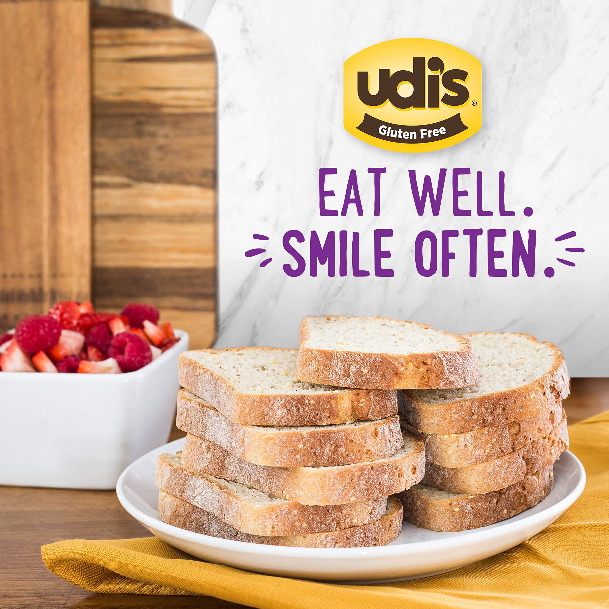Udi's Gluten Free Soft Sandwich Bread - Ancient Grain Omega, Sliced 14.2 oz Loaf | Healthy Wheat-Free Alternative for Sandwiches, Toast & School Lunches