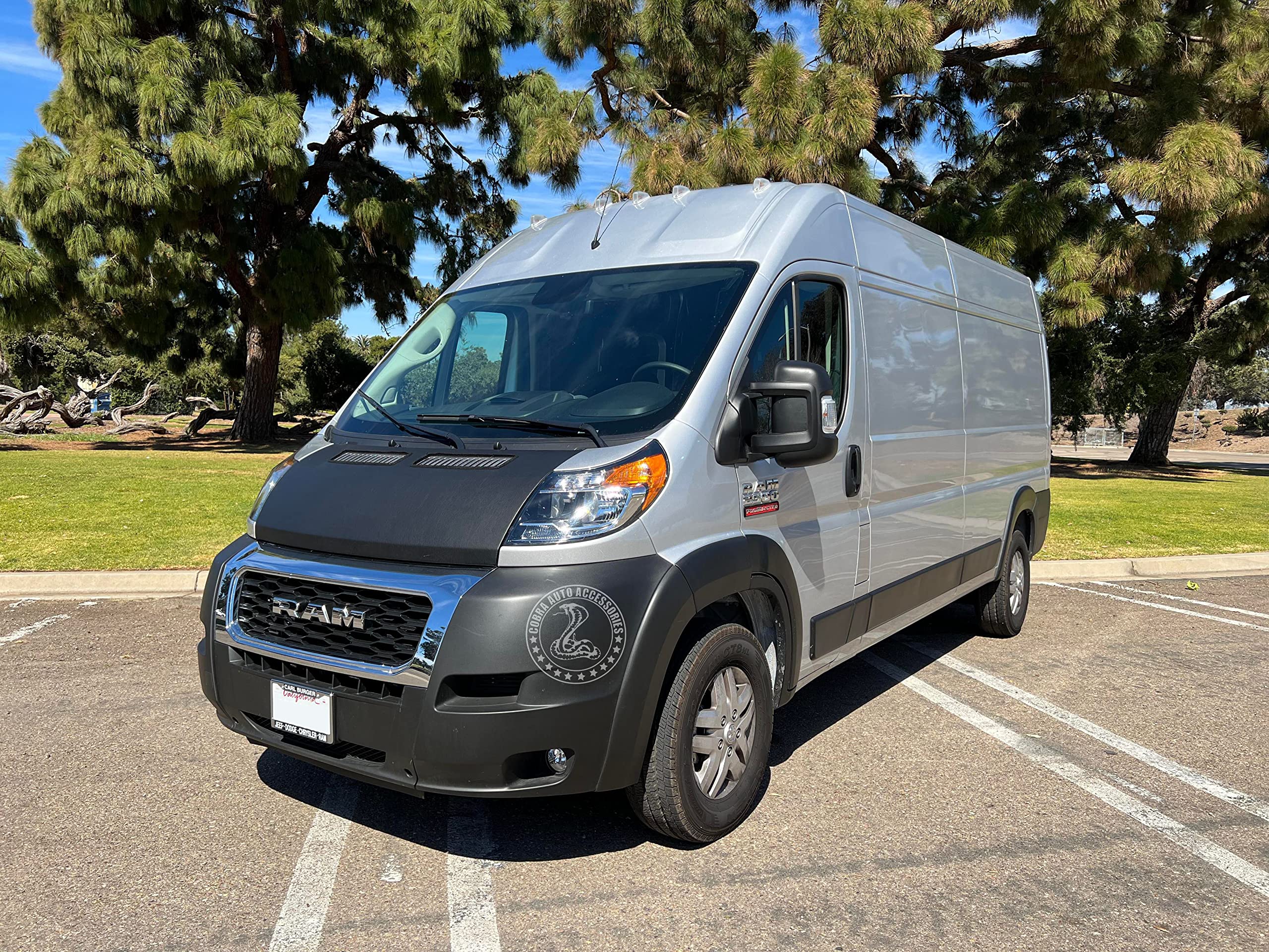 Dodge Ram ProMaster Car Hood Bonnet Bra Cover (2014-2022) - Protective Vinyl Shield for Paint Protection & Road Debris - Perfect for Long Hauls & Off-Road Adventures