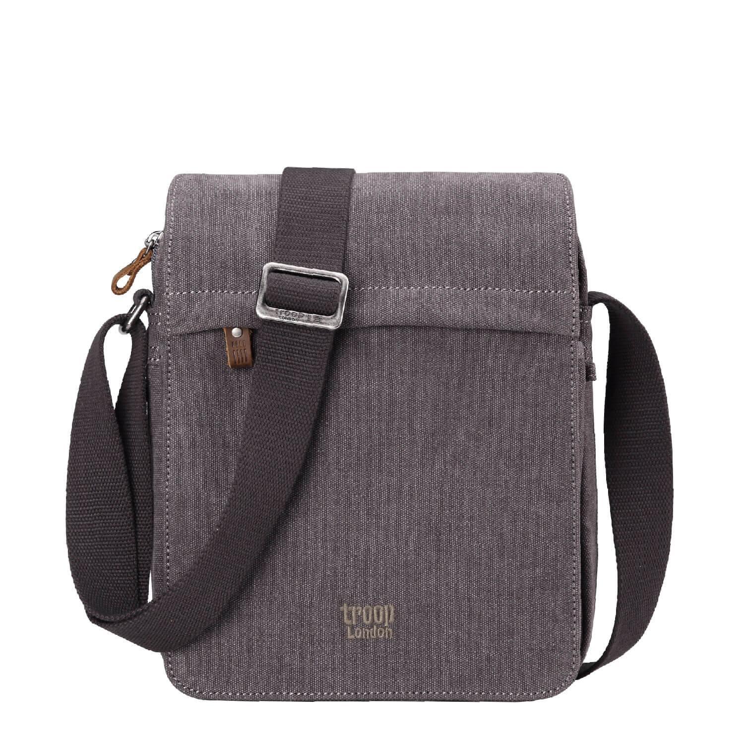 Troop London Classic Canvas Crossbody Bag for Men & Women - Stylish & Durable Messenger Bag for Travel, Work & Everyday Use