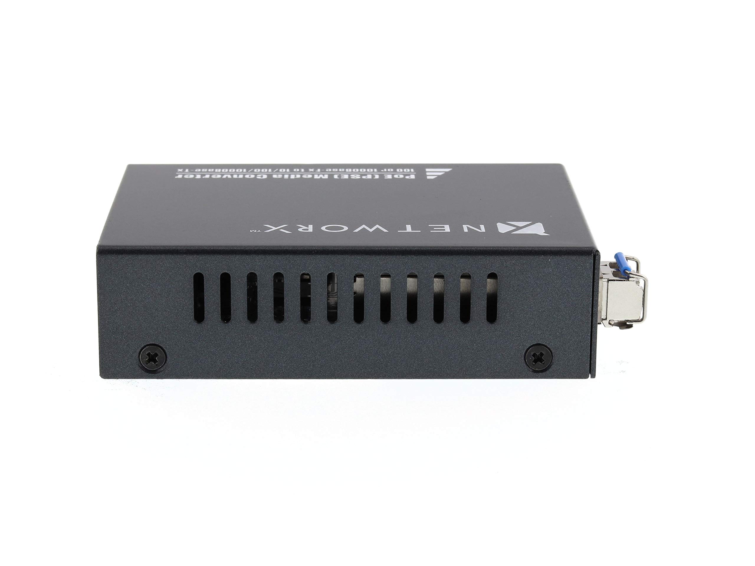 Gigabit PoE Fiber Media Converter - 1000Base-LX-LC Single Mode | High-Speed Network Device for Office & Industrial Ethernet Connections