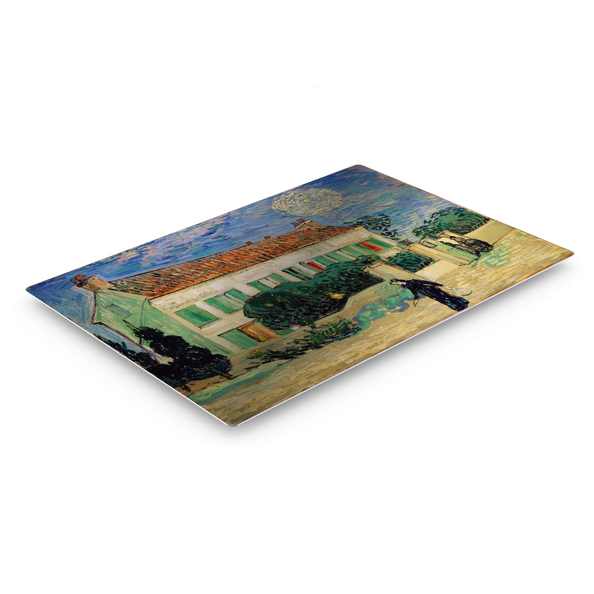 Vincent Van Gogh White House at Night 1890 Metal Print - Modern Wall Art Decor for Living Room, Kitchen, Office - Ready to Hang 20x30 Inches - Made in USA - Perfect for Home & Office Decor