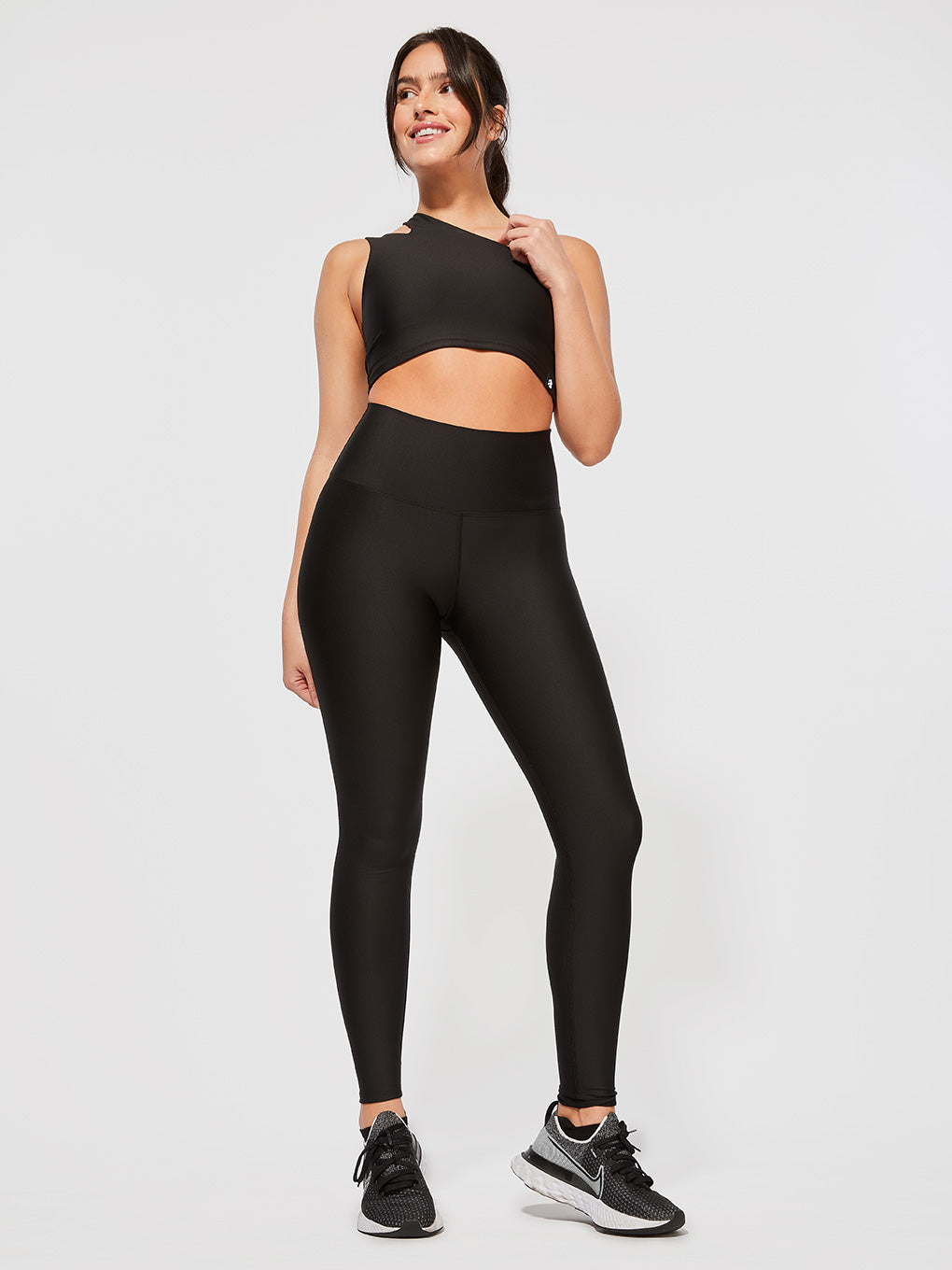 Barry's High-Waisted Black Core Leggings for Women - Tummy Control Workout Yoga Pants - Perfect for Gym, Running & Everyday Wear