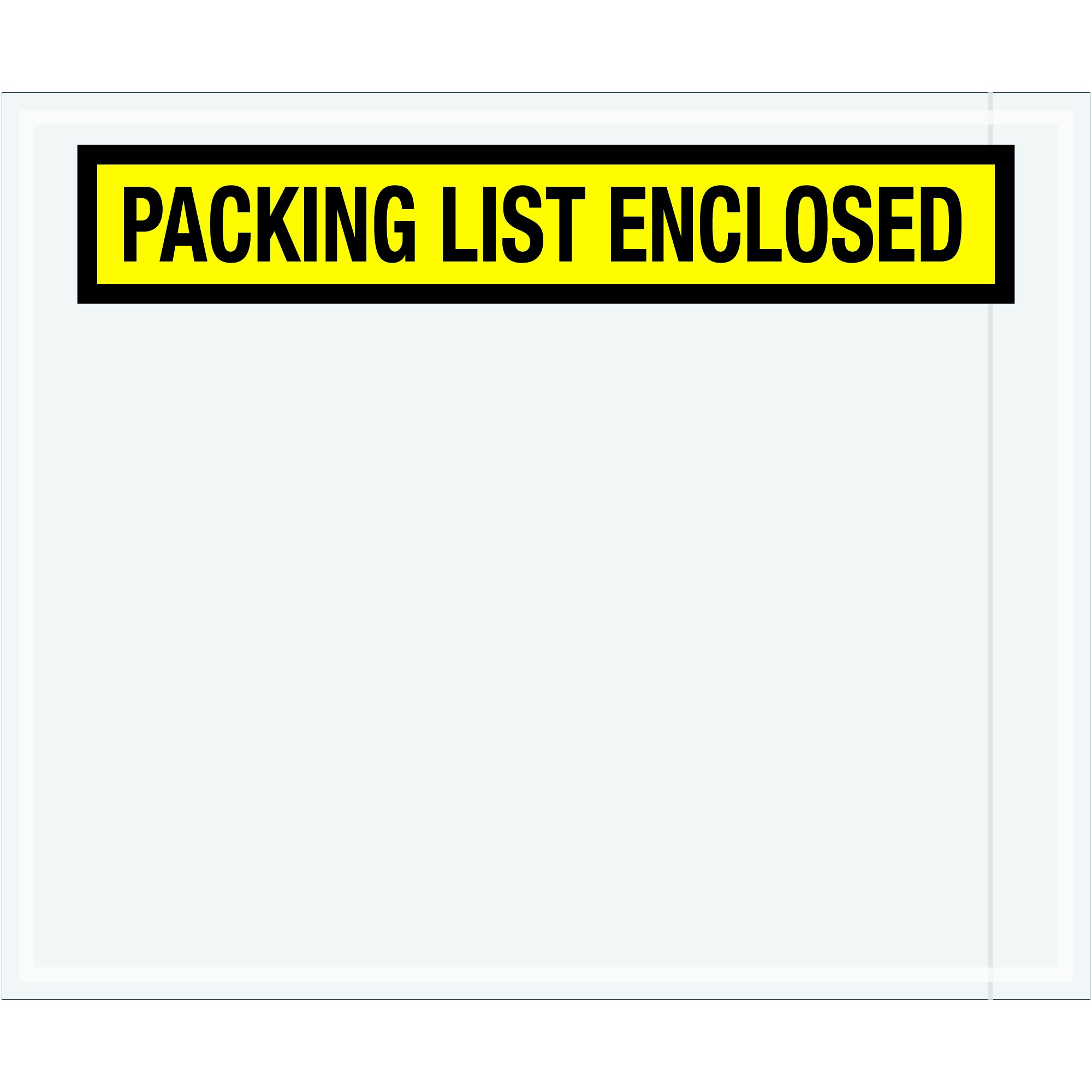 Tape Logic TLPL433 Packing List Enclosed Envelopes - 10x12 Inch Yellow Shipping Envelopes with Panel Face (500 Pack) for Ecommerce, Warehouse & Office Document Organization