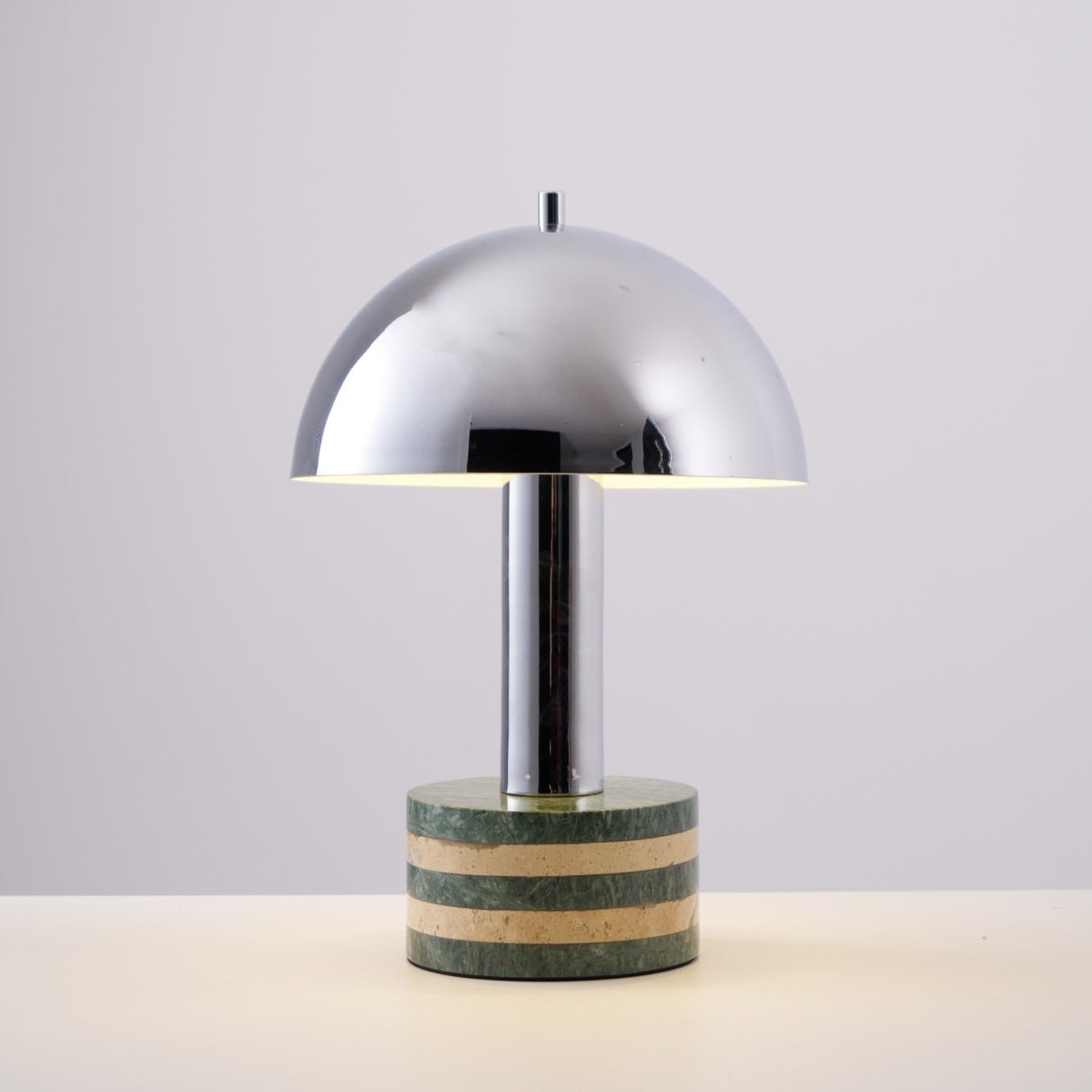 Modern Chrome Table Lamp - Adjustable Brightness LED Desk Light for Home Office, Bedroom & Reading - Stylish Nightstand Lamp with USB Port