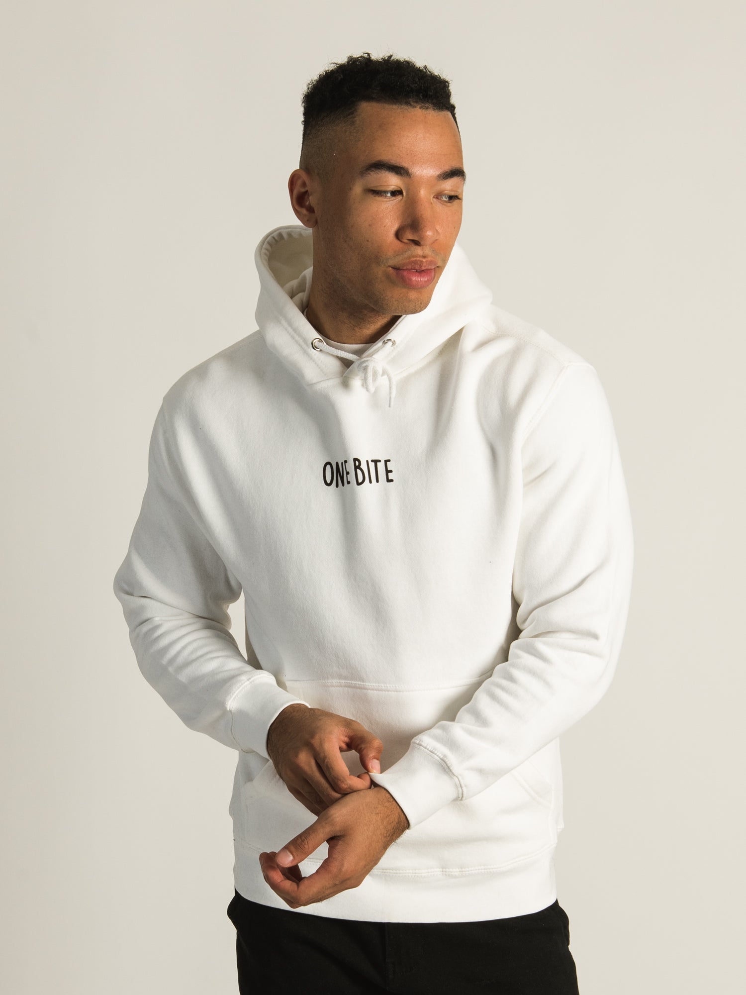 Barstool Sports One Bite Everybody Knows The Rules Hoodie - Men's Pullover Sweatshirt for Casual Wear & Fan Merch - Clearance Sale