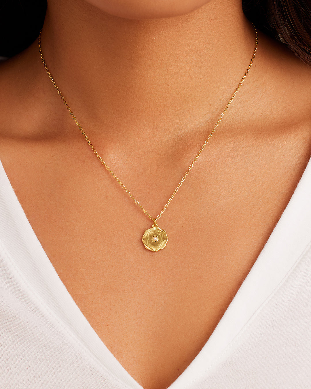 Birthstone Coin Necklace - Personalized Sterling Silver Pendant Jewelry for Women - Perfect Gift for Birthday, Anniversary & Mother's Day | Elegant Everyday Wear & Special Occasions