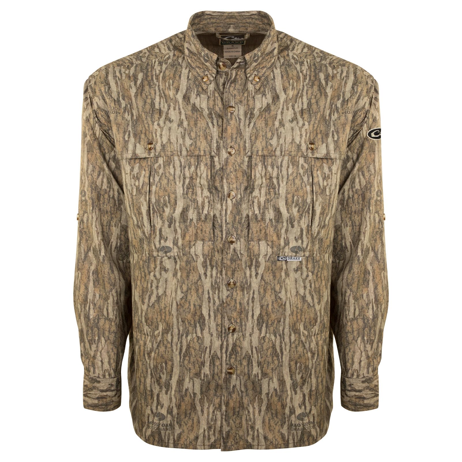 Drake Men's Est Camo Flyweight Jacket - Lightweight Water-Resistant Outdoor Hoodie for Hiking, Camping & Casual Wear