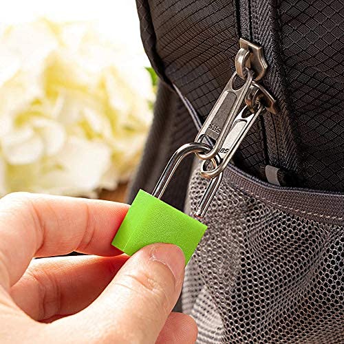 Pengxiaomei 4-Pack Mini Suitcase Locks with Key - 4 Colors Small Padlocks for Backpack, Luggage, Gym Lockers & School Bags (1.2×0.9 Inch) - Secure Travel, School & Sports Gear