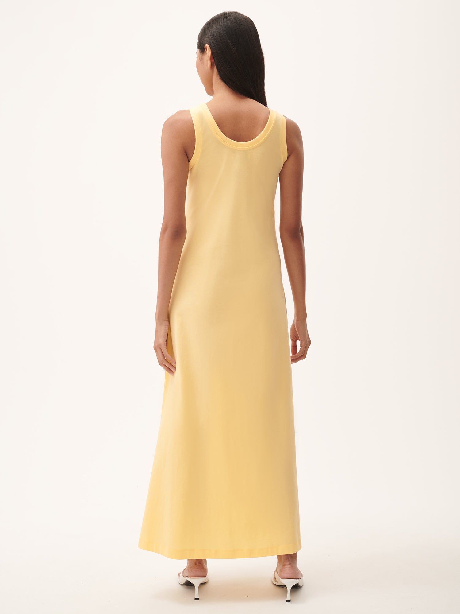 Women's 365 Midweight Long Dress - Seashell Yellow | Comfortable Casual & Work Wear | Perfect for Office, Travel & Everyday Outfits
