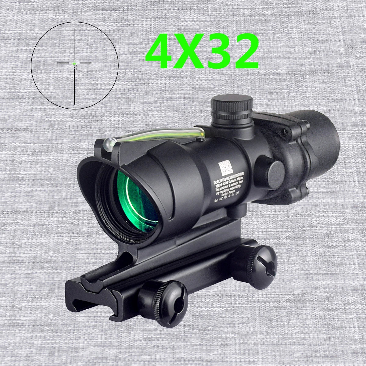 Trijicon ACOG 4X32 Rifle Scope with 4X Magnifier, Fiber Optics & Red/Green Dot - RMR Compatible Hunting Sight with Killflash Cover - Perfect for Tactical Shooting, Hunting, and Long-Range Precision
