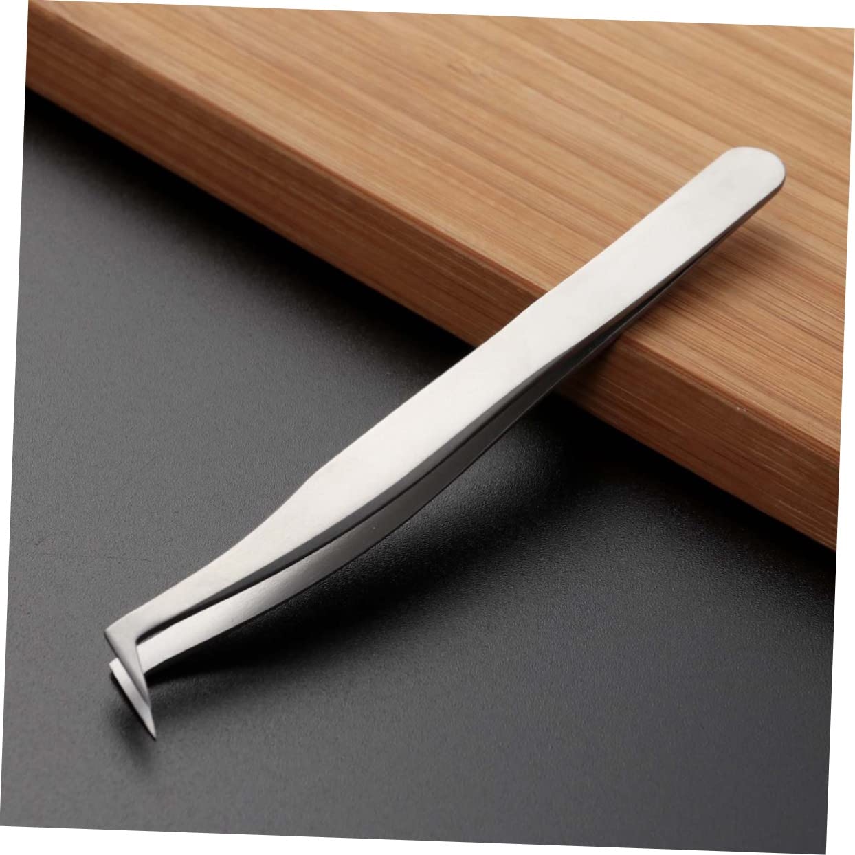Premium Stainless Steel Eyelash Extension Tweezers - Professional Lash Clip Applicator for False Eyelash Grafting | Perfect for Salon, Home Use & DIY Lash Extensions