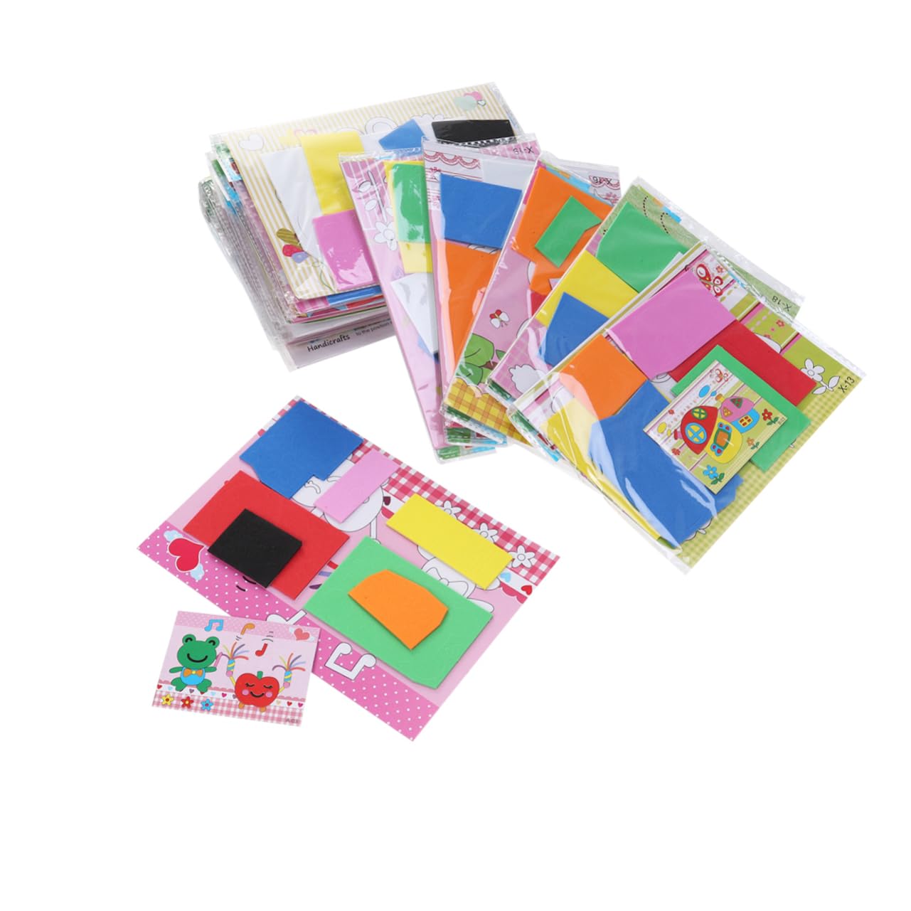 Jojofuny 20pcs Kids Stickers - Handmade Educational DIY Crafting Supplies, Mosaic Sticker Art & 3D Puzzle Kit for Children | Perfect for Classroom Activities, Birthday Party Favors & Creative Playtime