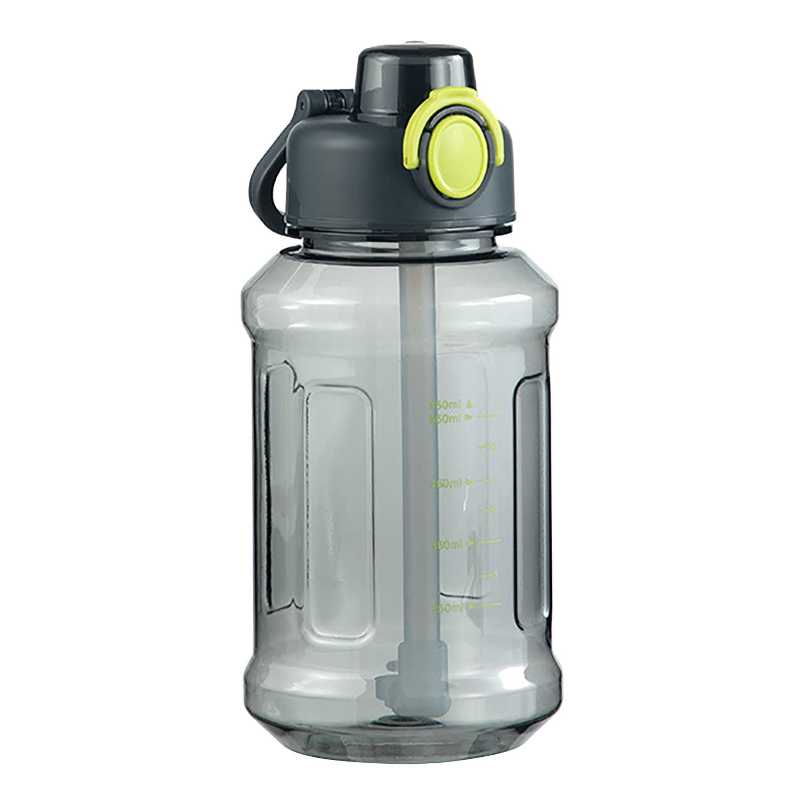 Aufmer 1500ML Large-Capacity Water Bottle with Straw - BPA-Free Plastic Sports Water Bottle for Gym, Hiking, Camping & Outdoor Activities - Leak Proof & Durable (Gray) - Perfect for Fitness Enthusiasts & Travelers