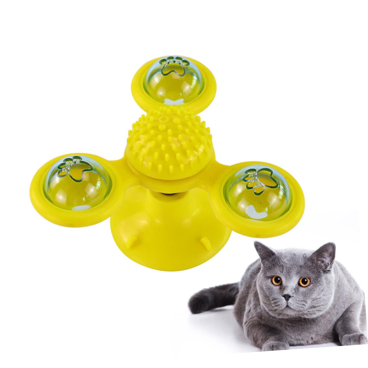 Bestoyard Interactive Cat Windmill Toy - Rotating Scratching & Brain Teaser Puzzle for Indoor Cats - Fun Playtime & Exercise for Kittens & Adult Cats - Perfect for Playrooms, Living Rooms & Pet Enrichment