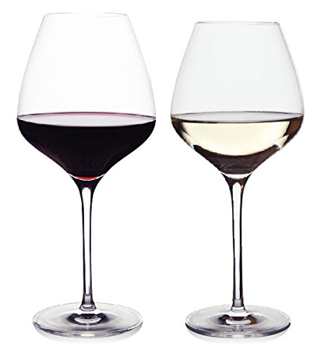 Premium Wine Glasses Set by Master Sommelier Andrea Robinson - 1 Red & 1 White Wine Glass for Optimal Taste - Perfect for Cabernet, Chardonnay & All Wine Varietals - Ideal for Dinner Parties, Wine Tasting & Home Entertaining