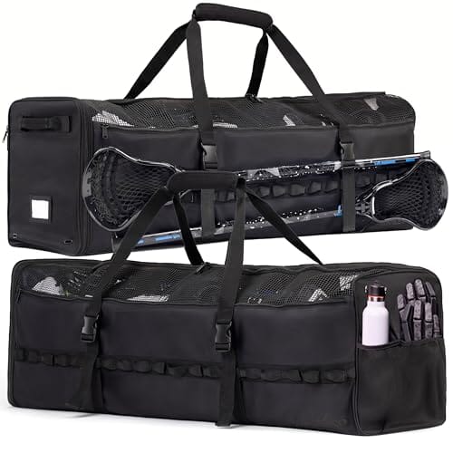 Athletico Field Lacrosse Duffle Bag - Large Sports Gear Bag for Men & Women - Waterproof Lacrosse Equipment Bag with Shoulder Strap - Perfect for Games, Practice & Travel