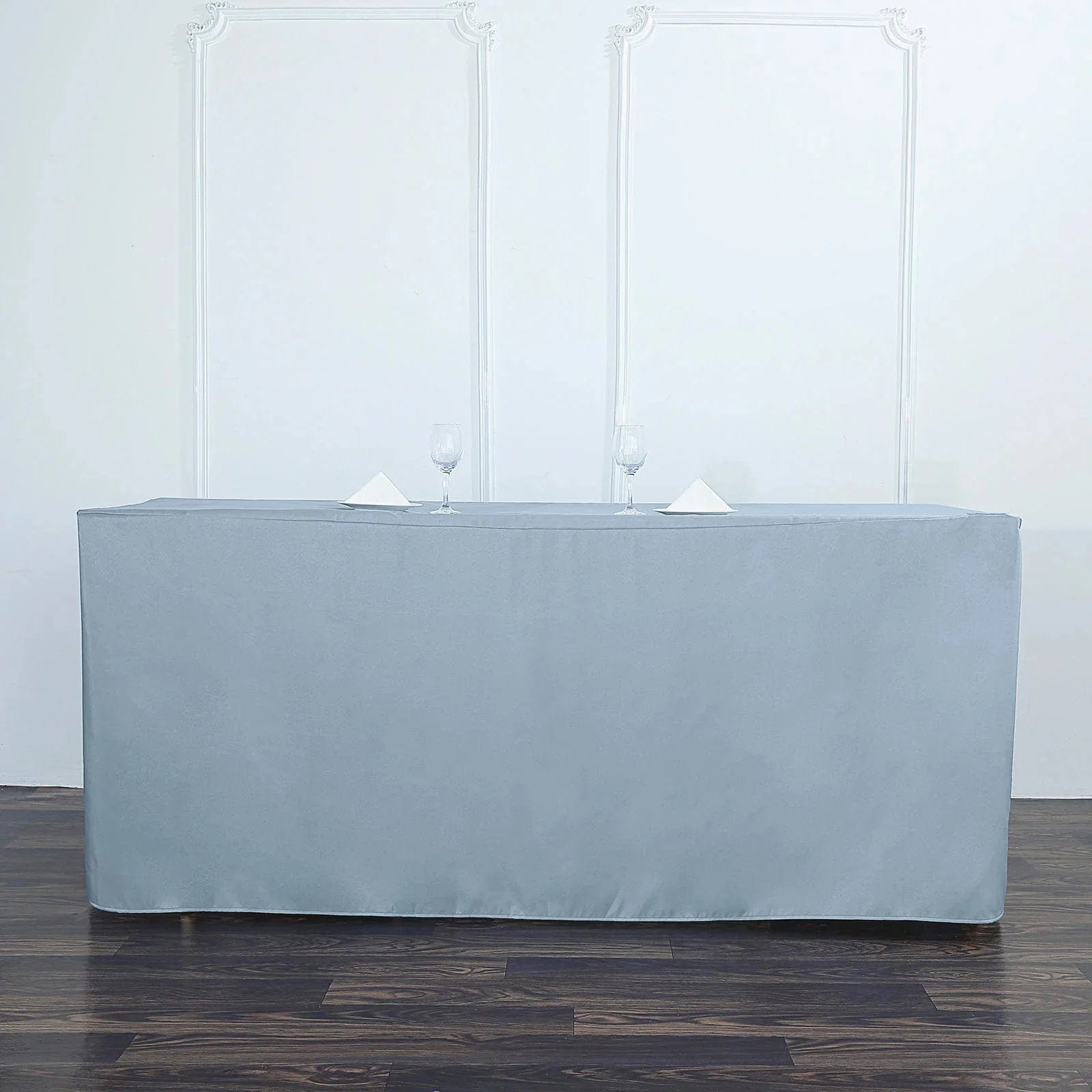 6 ft Polyester Tablecloth 72 x 30 Inches - Waterproof & Wrinkle-Resistant Rectangle Table Cover for Dining, Parties, and Events - Fits Standard 6 Foot Tables