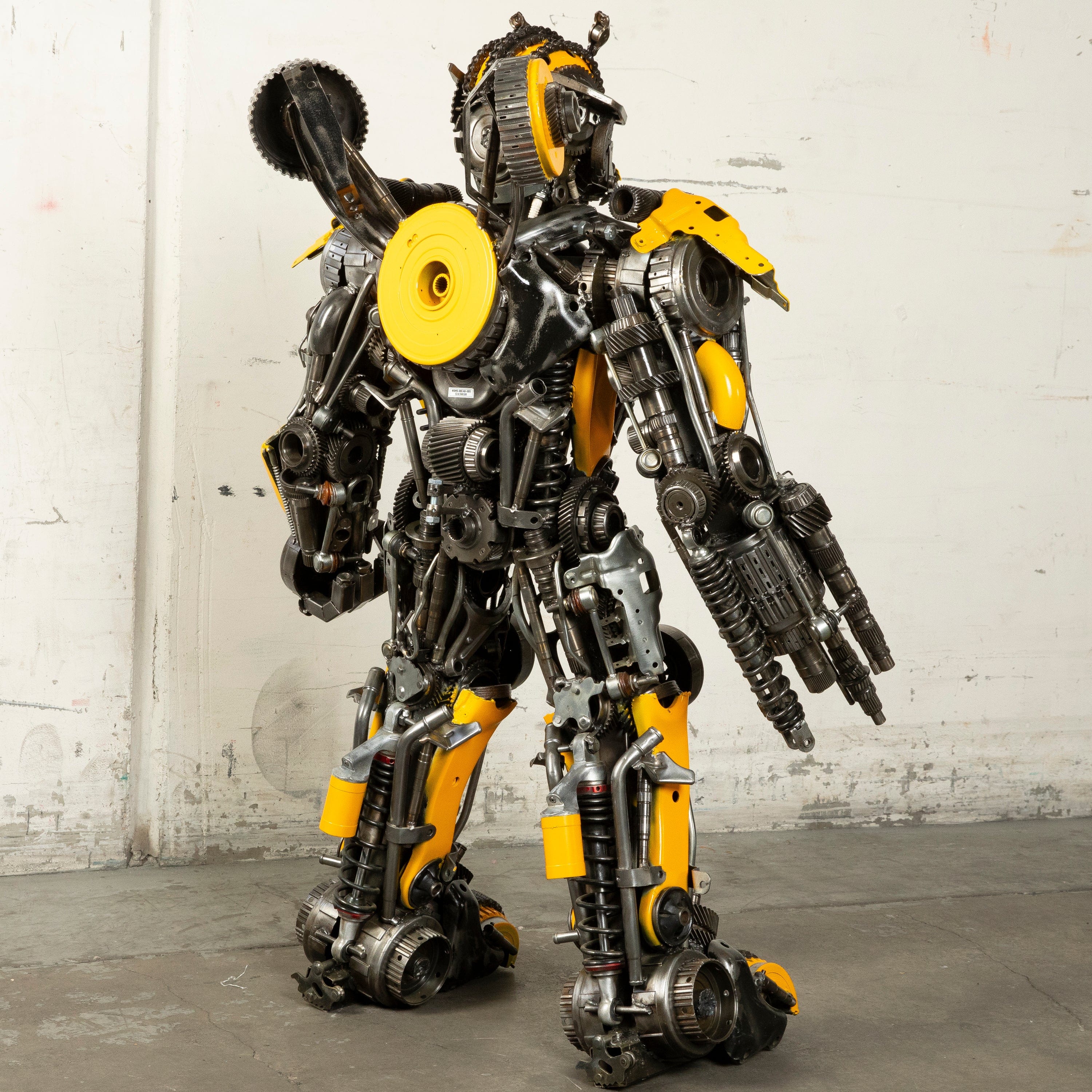 55 Bumblebee Inspired Recycled Metal Wall Art Sculpture - Handcrafted Home Decor for Living Room, Bedroom & Office