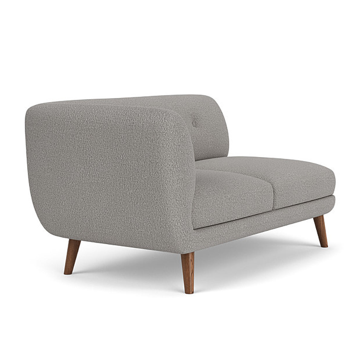 Alfred Boucle Left 2 Seater Modular Sofa - Modern Sectional Couch for Living Room, Small Space & Apartment - Soft Fabric Upholstery with Reversible Design