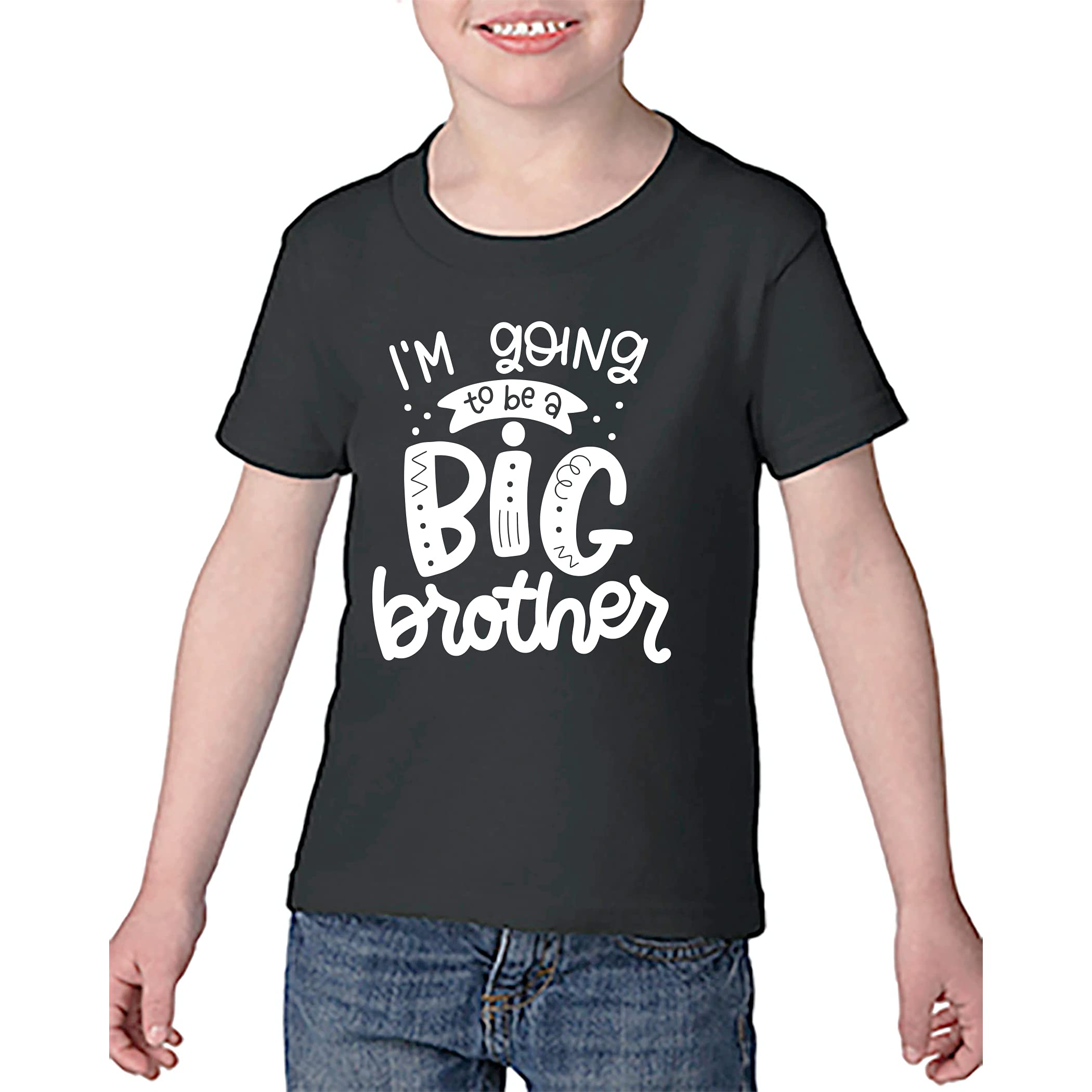 Big Brother Announcement T-Shirt - Funny Cute Pregnancy Reveal Gift for New Big Brothers - Youth Medium Size - Perfect for Gender Reveal Parties & Sibling Photo Shoots