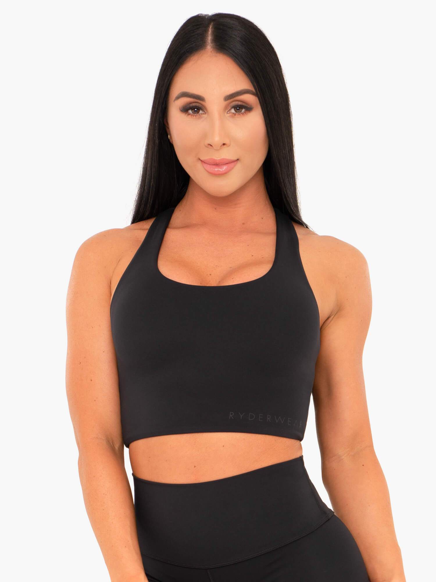 NKD Sports Bra for Women - High Support Workout Bra, Breathable & Comfortable for Running, Yoga, Gym - Black