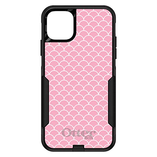 Light Pink Scalloped Pattern On Black Case