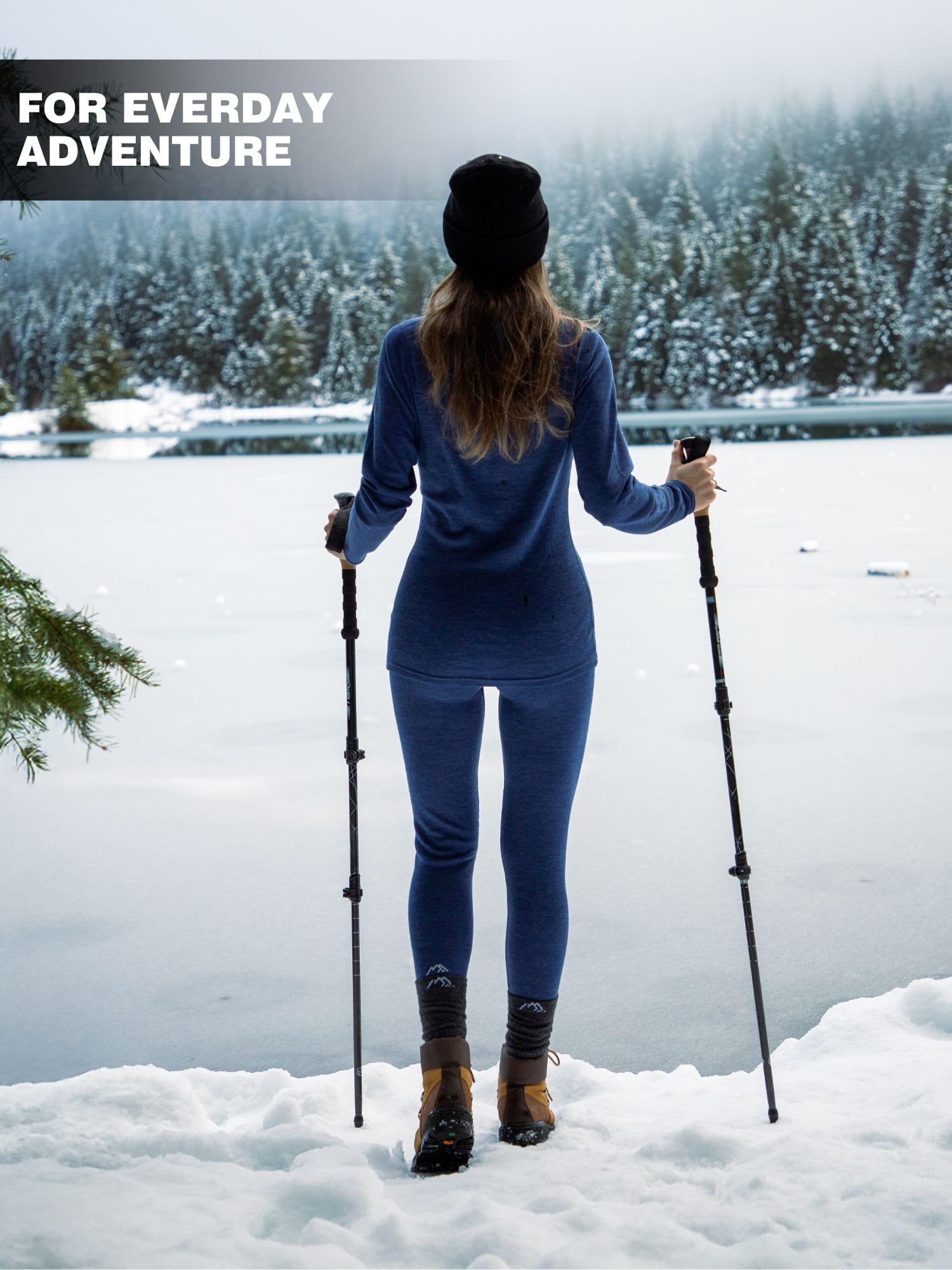Premium Merino Wool Hiking Socks for Men & Women - Breathable Moisture-Wicking Sport Socks for Outdoor Adventures - Thick & Thin Unisex Hiking Socks for Trekking, Camping & Cold Weather Activities