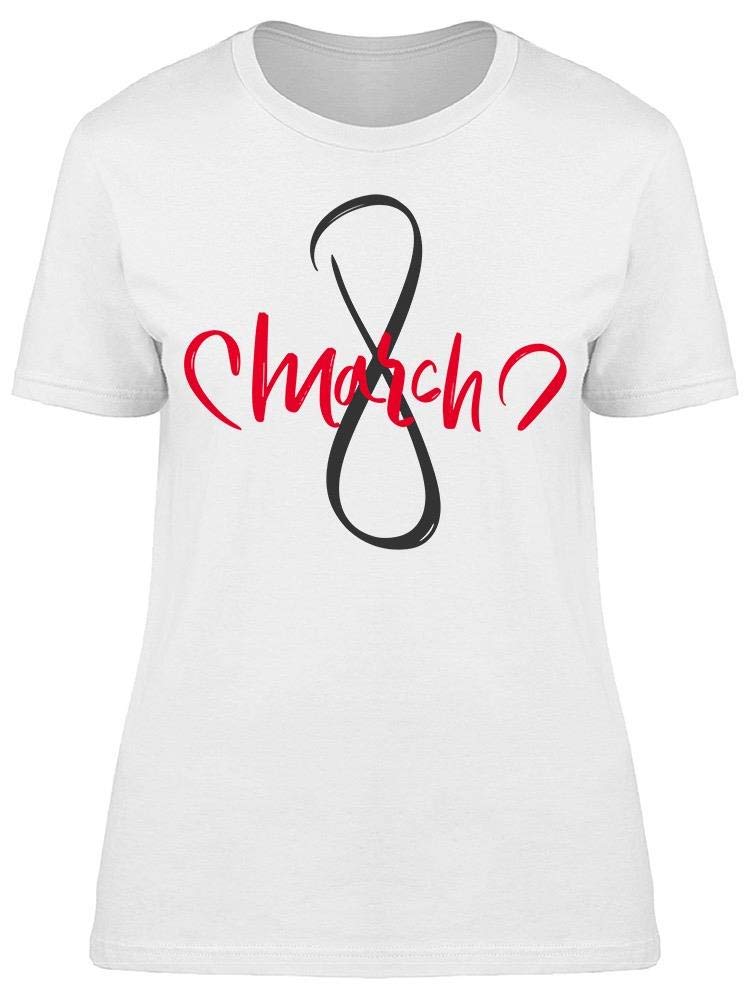 Hand Drawn March Text Graphic T-Shirt for Women - Casual Streetwear, Spring Outfits & Festival Fashion