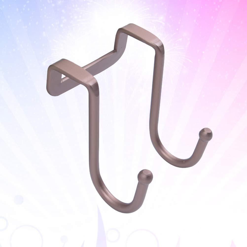 2-Pack Heavy Duty S-Shaped Over The Door Hooks for Bathroom, Towels, Coats & Home Organization - Double Hooks for Space Saving Storage & Display