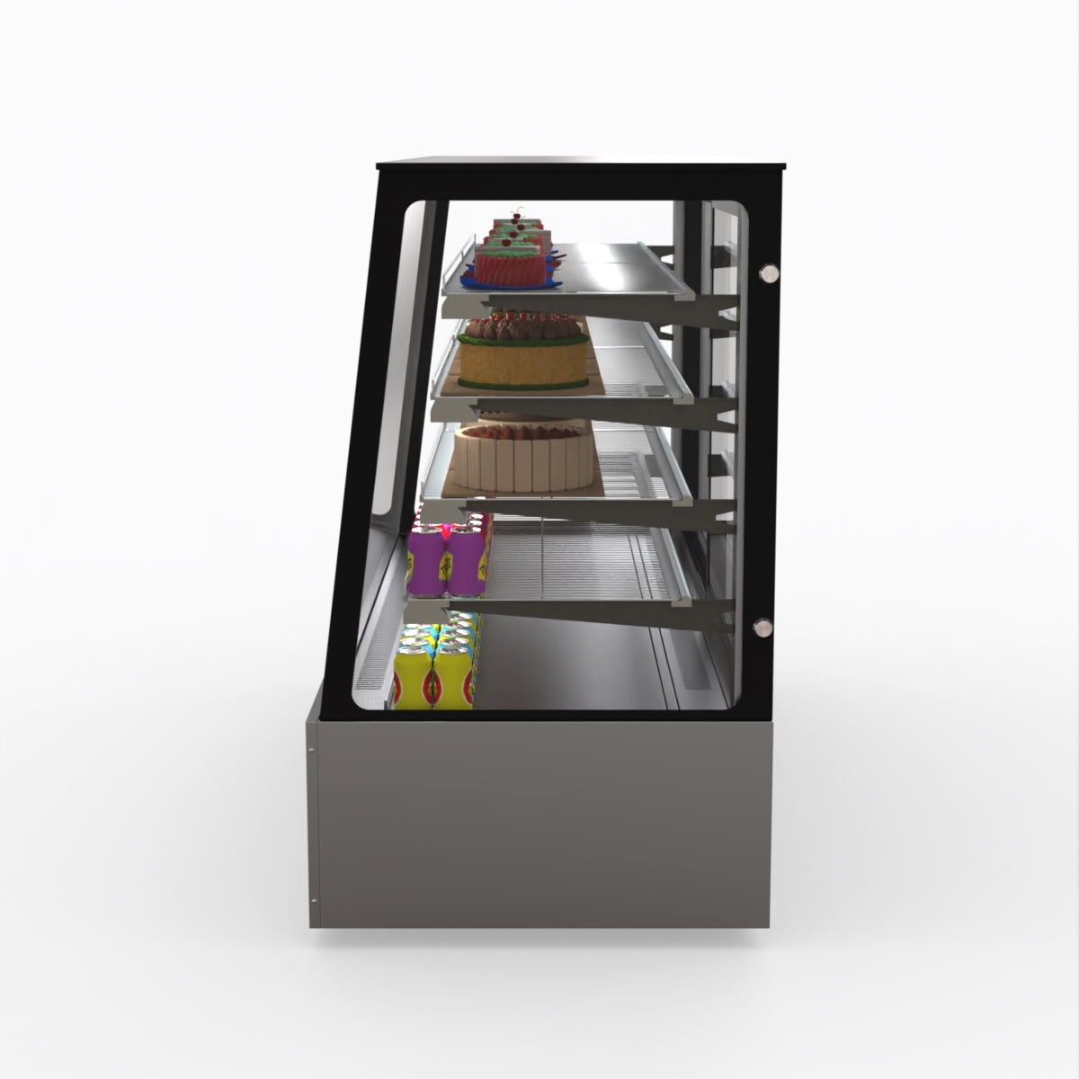 Bonvue Deluxe Chilled Display Cabinet SLP870C - Commercial Refrigerated Merchandiser for Restaurants, Cafes & Retail Stores - Perfect for Showcasing Beverages, Desserts & Perishable Goods
