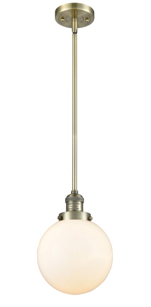 Innovations INNO201S-BK-G202-8-LED Mini Pendant Light - Matte Black Finish, 8 LED Bulbs, Modern Ceiling Lighting for Kitchen, Dining Room, Bedroom, and Living Room