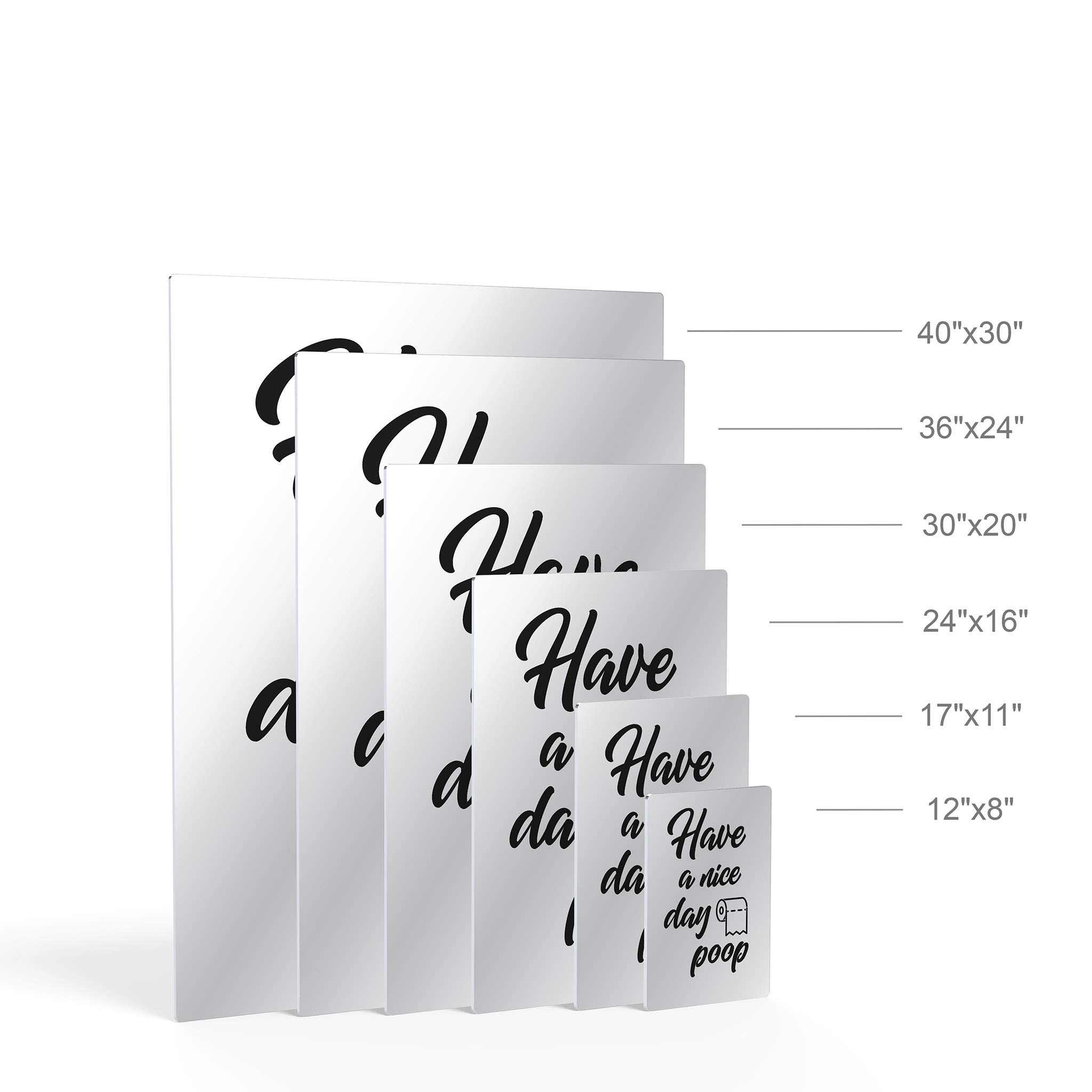 Funny Bathroom Wall Art - 'Have a Nice Day Poop' Metal Print Sign | Ready to Hang Toilet Decor | Humorous Quote Bathroom Decor for Home | Made in USA - 40x30 | Perfect for Powder Rooms, Guest Baths & Office Restrooms