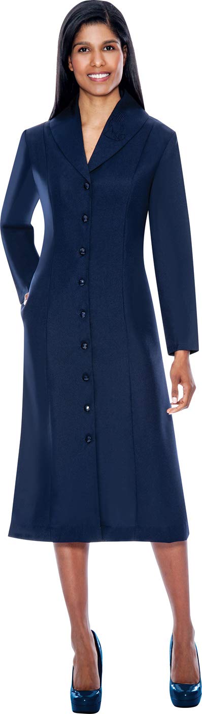 Elegant Women's Button Front Clergy Dresses - Church Robes & Choir Uniforms for Pastors, Ministers & Worship Leaders | Sunday Services, Weddings & Religious Ceremonies | Style G11674 | Perfect for Church Services, Choir Performances, Formal Events & Daily Ministry Wear