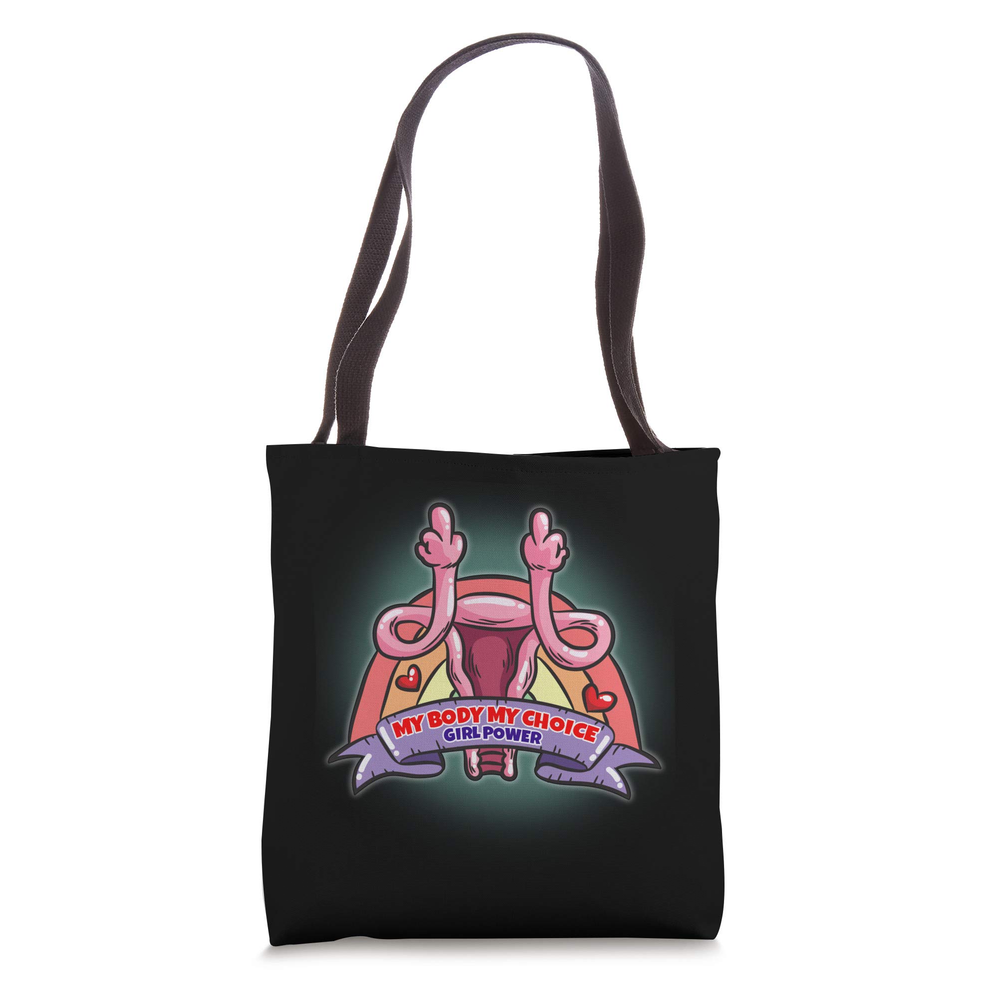 My Body My Choice - Feminist Abortion Rights Tote Bag for Women's March & Protest Accessories | Pro-Choice Reusable Shopping Bag for Activism & Daily Use
