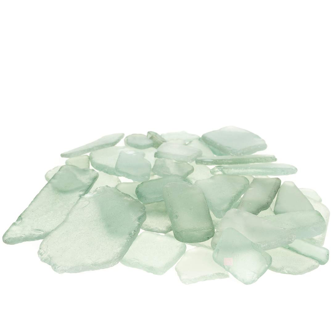 55oz Olive Green Sea Glass for Crafts - Natural Beach Glass Décor, Vase Filler & DIY Projects - Perfect for Home Decor, Wedding Centerpieces & Ocean-Themed Crafts