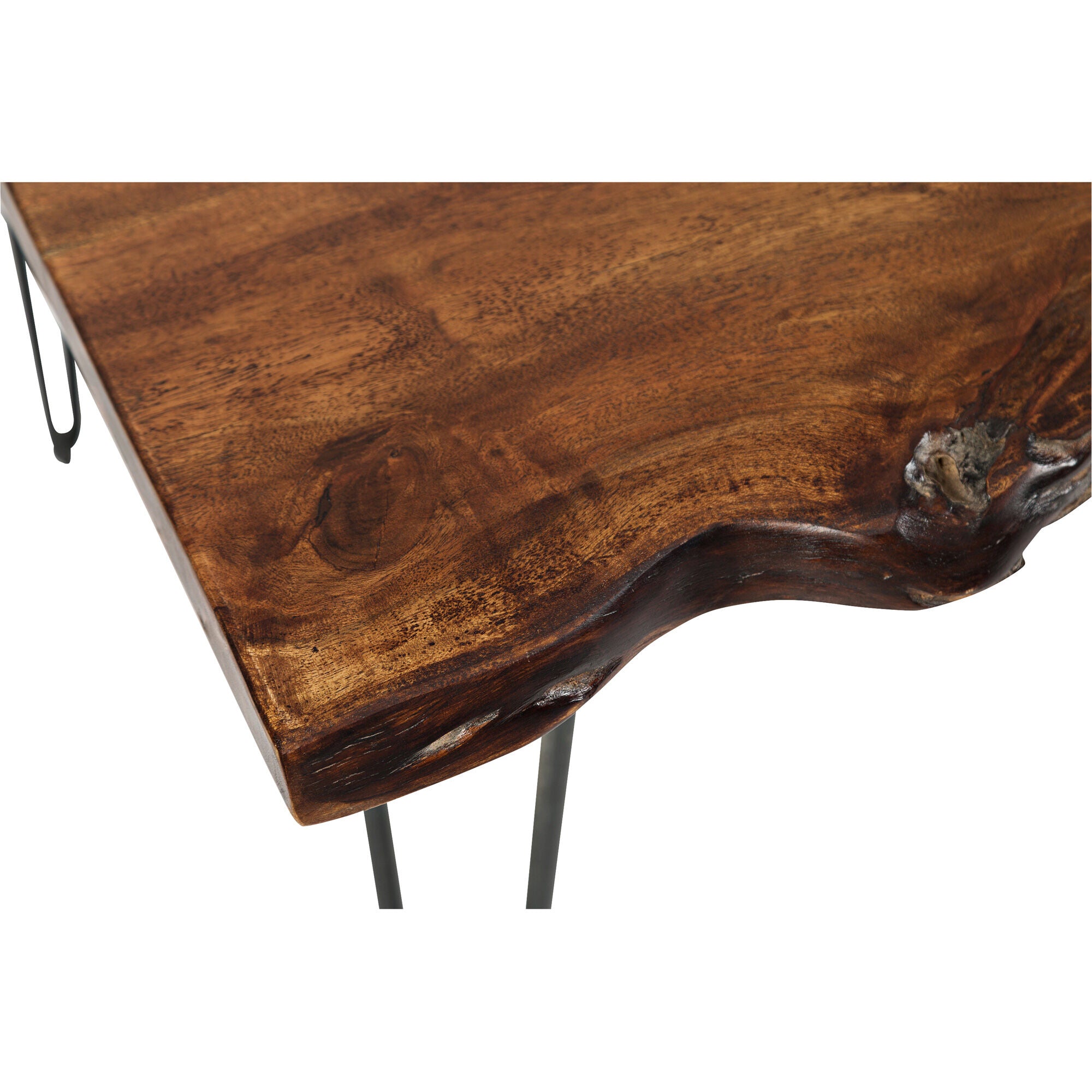 Nature's Edge 60 Inch Solid Wood Dining Table - Rustic Farmhouse Style for Kitchen & Dining Room - Perfect for Family Gatherings & Dinner Parties