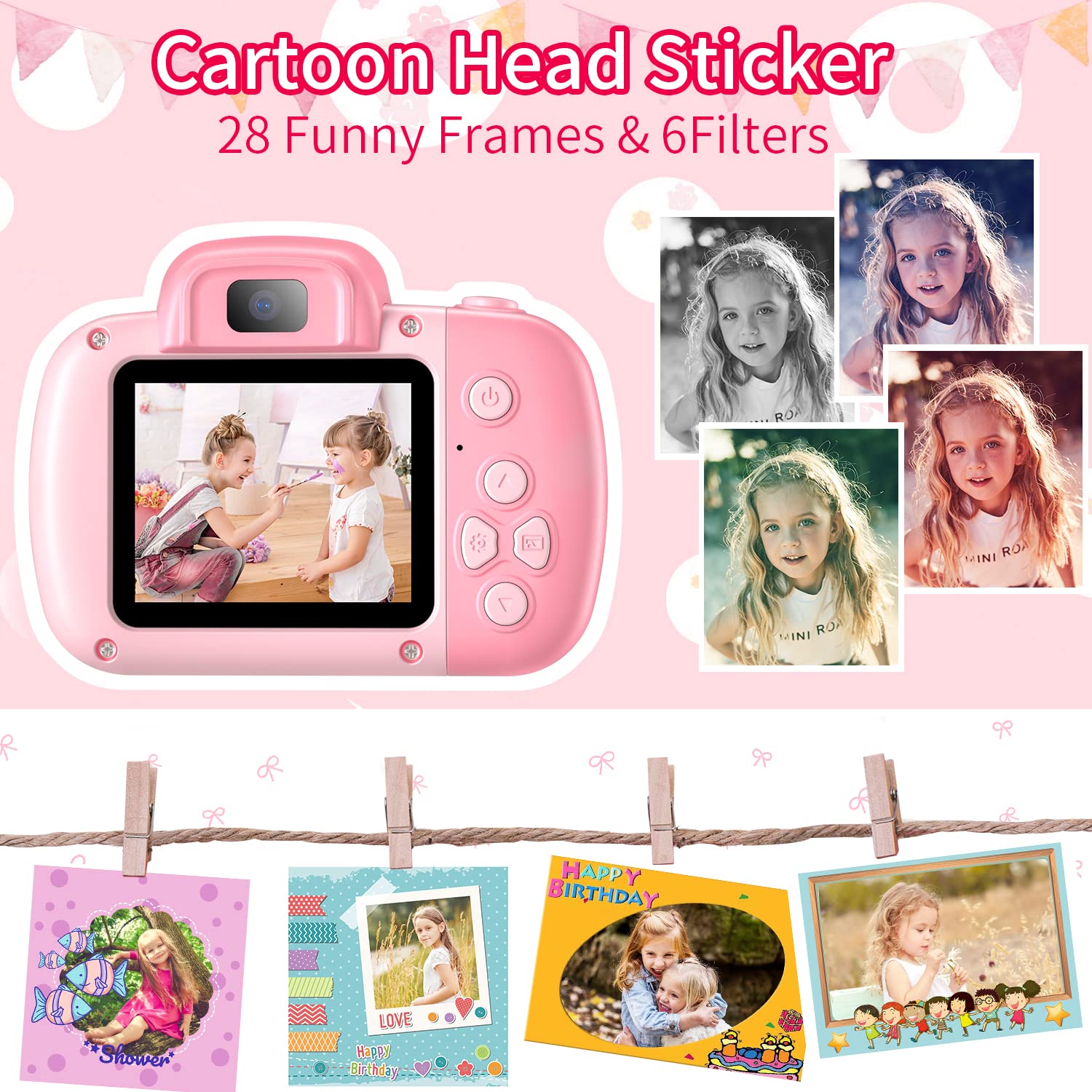 HAONIU 48MP Kids Digital Camera with 2.0