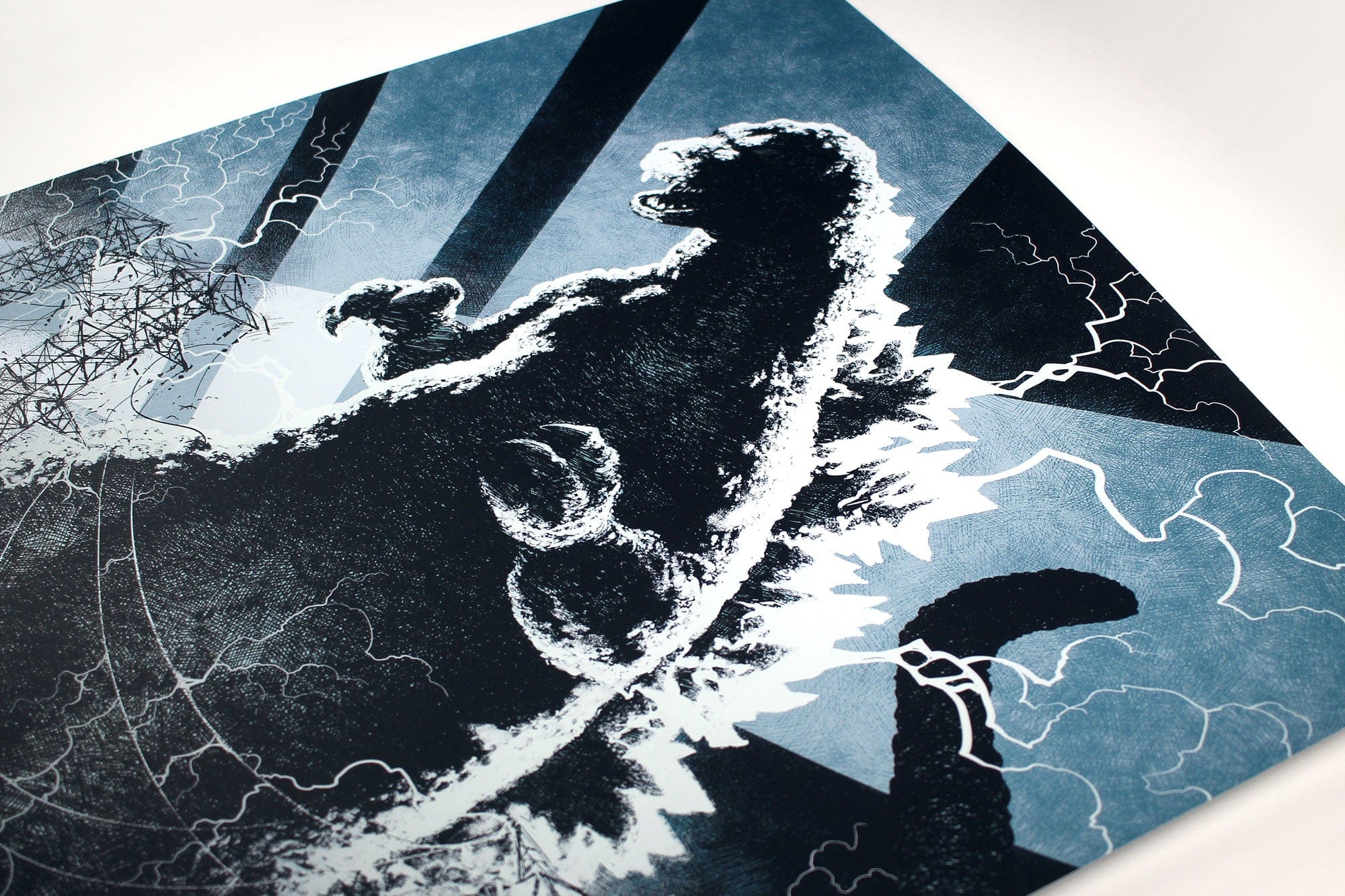 Godzilla Variant Screenprinted Poster - Premium Art Print for Home, Office & Movie Room Decor - Perfect for Fans & Collectors