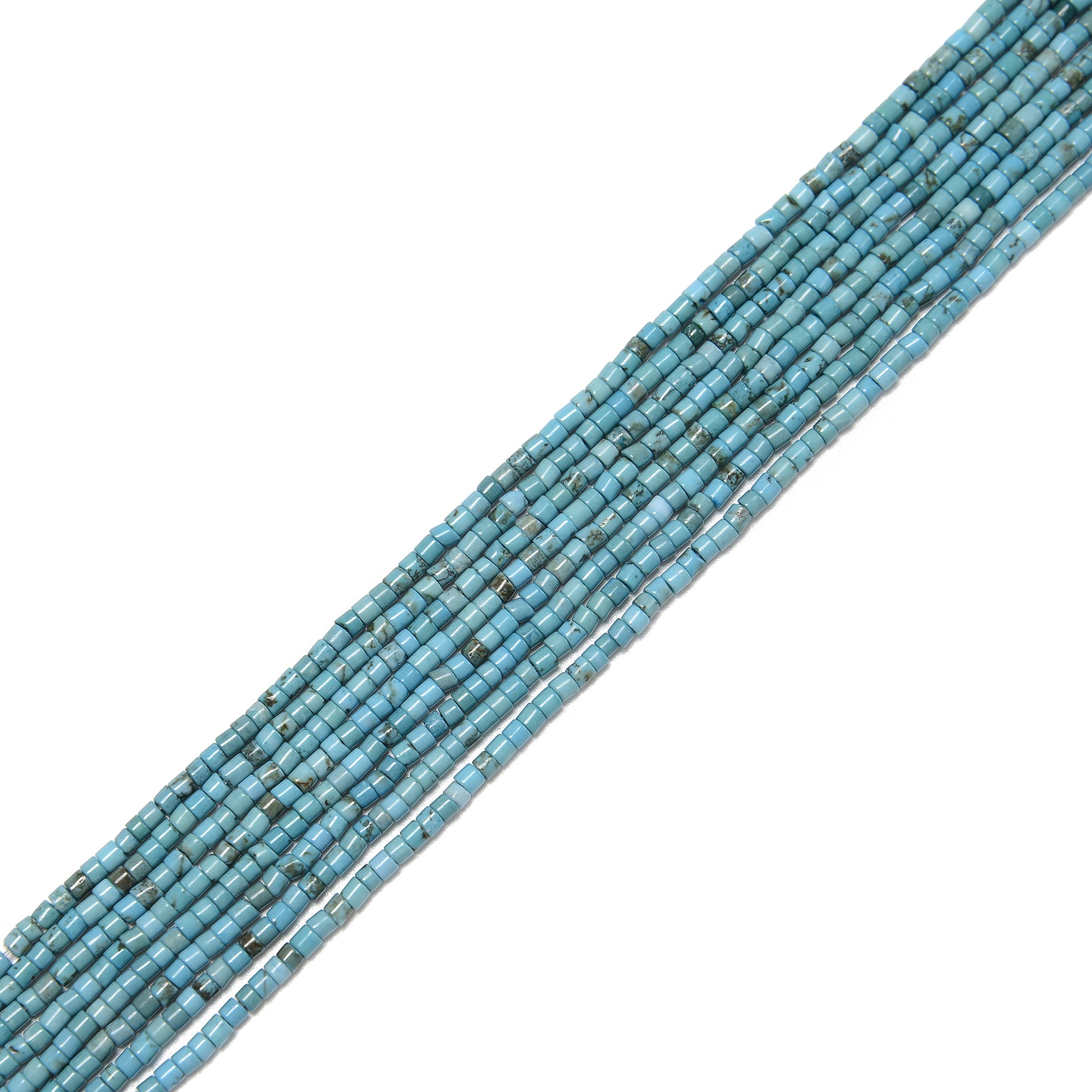 Natural Blue Green Magnesite Turquoise Heishi Disc Beads - 2x2mm Size, 15.5 Inch Strand for Jewelry Making, DIY Bracelets & Necklaces | Perfect for Boho, Native American Style Accessories