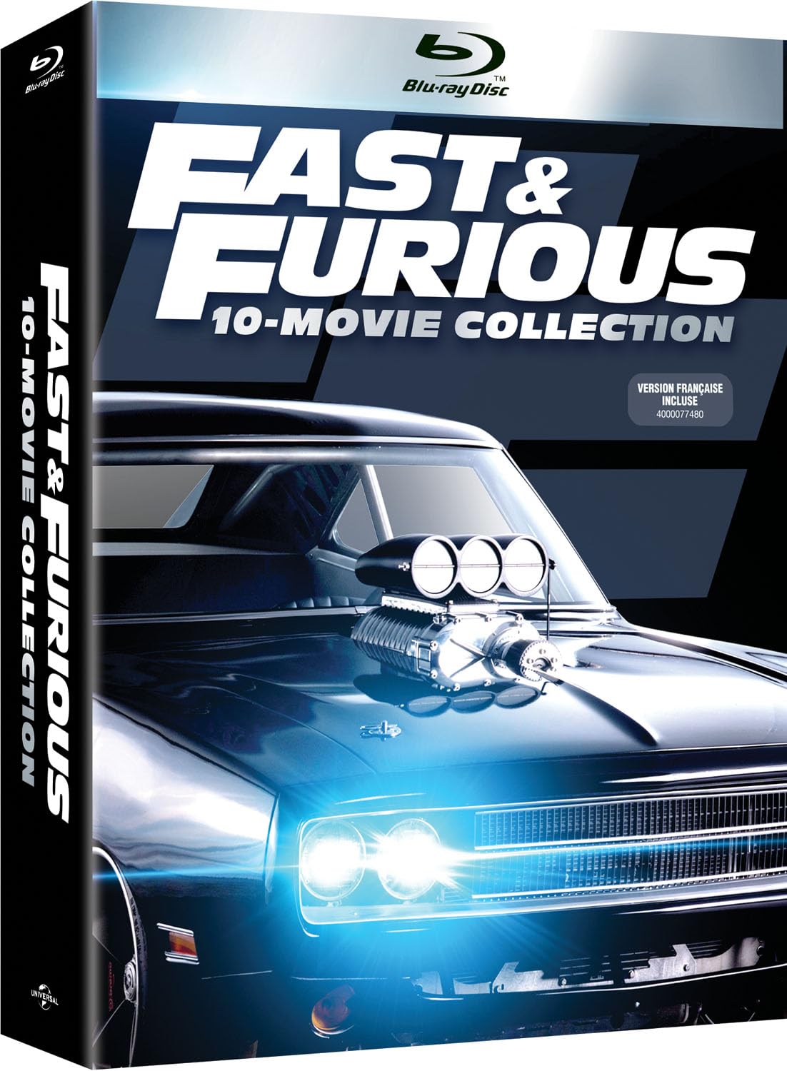 Fast & Furious 10-Movie Complete Blu-ray Collection - Action Packed Racing Movies for Home Theater & Movie Night Entertainment