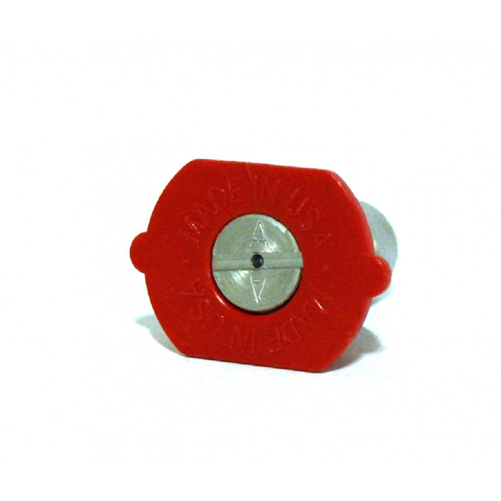 Quick Connect Spray Tip - 0° Degree Red Nozzle for High-Pressure Washing, Car Detailing & Outdoor Cleaning