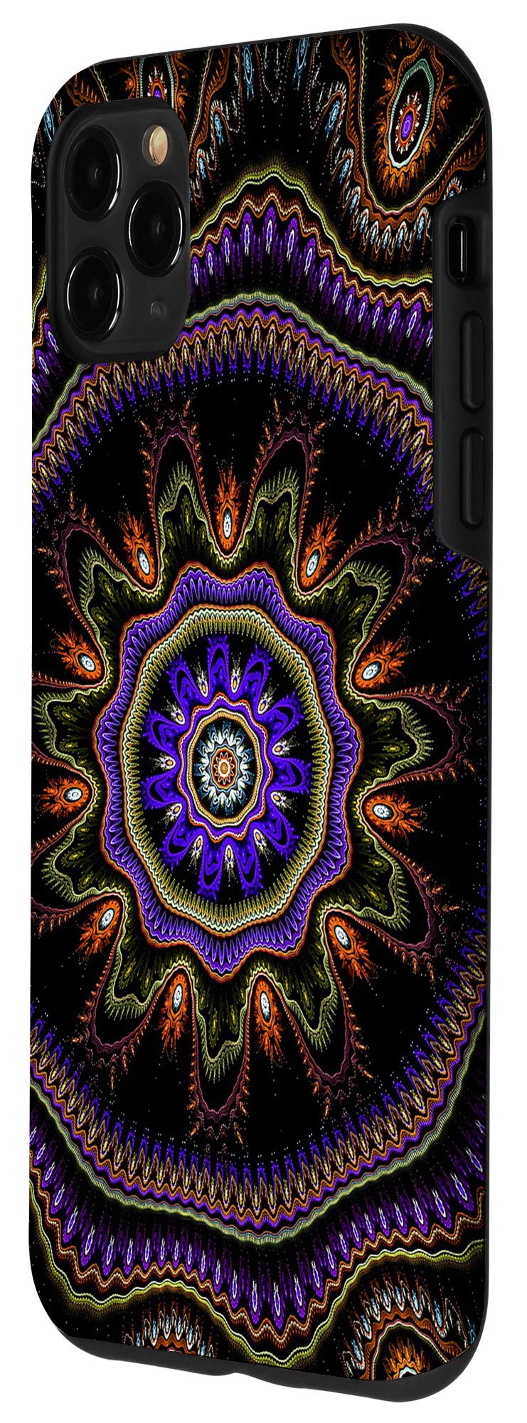 iPhone 11 Pro Max Case - Purple Mandala Boho Chic Abstract Psychedelic Design | Protective Phone Cover for Women & Men | Perfect for Travel, Work & Everyday Use