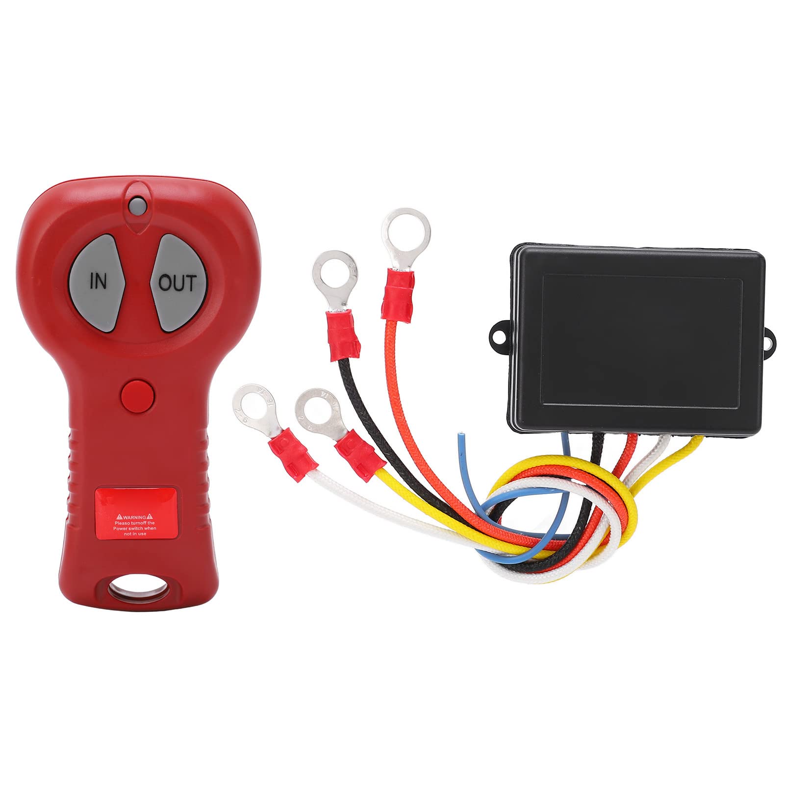 Aramox Universal Wireless Winch Remote Control Kit with LED Indicator Light (9-30V, 434MHz, Waterproof) - Perfect for Truck, ATV, SUV & Off-Road Recovery