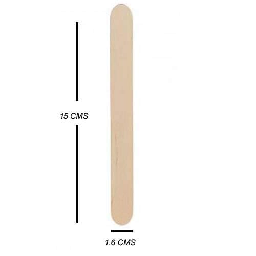 VEDETIC 100 Count Disposable Wooden Wax Spatulas - Wooden Sticks for Waxing, DIY Crafts, and Art Projects - Perfect for Salon, Home, and Professional Use